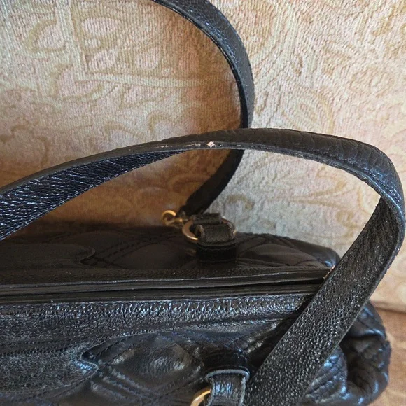 Brahmin Amy Rivington Black Leather Quilted Handbag - Picture 8 of 9